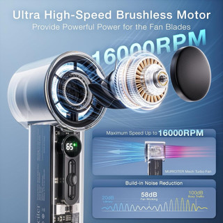  Quạt sò lạnh Mini FAN X05 Turbo Jet 3000 mAh có thể sạc lại cầm tay di động gió mạnh tốc độ cao 140 vòng phút 