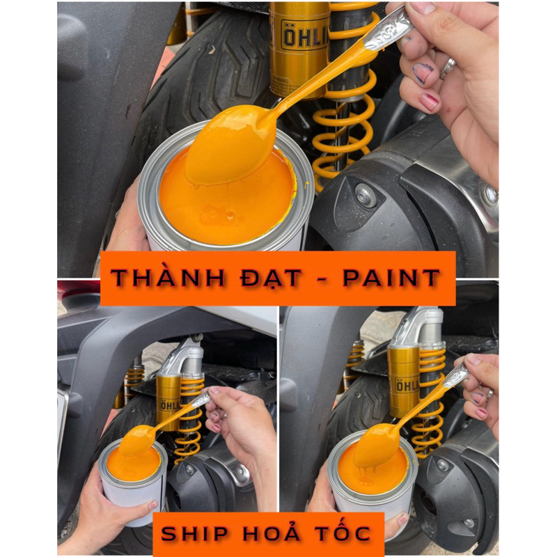 Màu Sơn Vàng Phuộc Ohlins chính hãng hệ 1K ( Sơn Oto Xe Máy )đóng gói tùy chọn