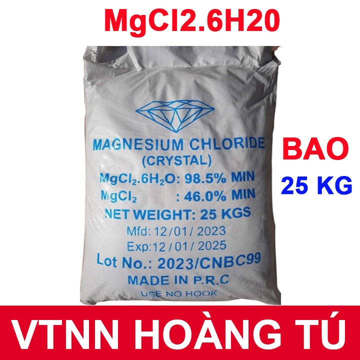 Magie clorua MgCl2 bổ sung khoáng chất cho tôm - bao 25 kg