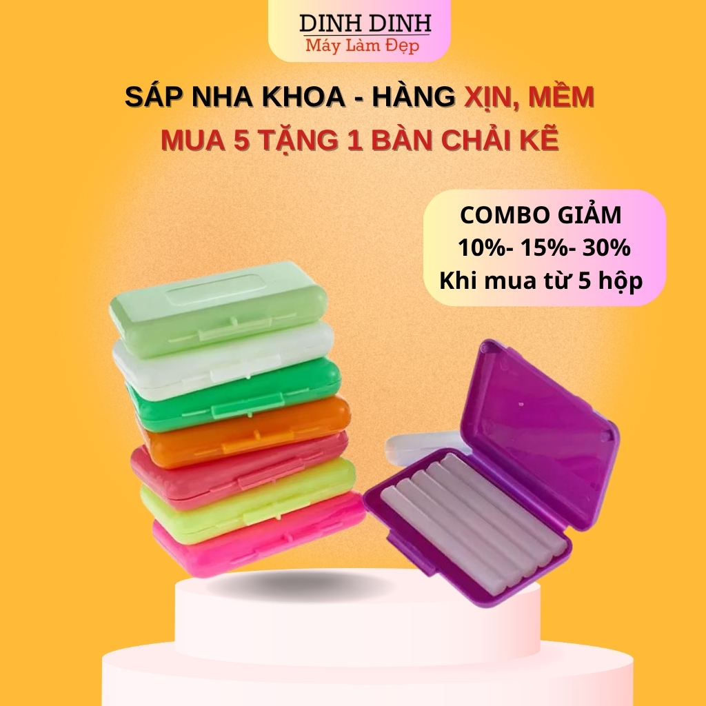 Sáp nha khoa, sáp chỉnh nha cho người niềng răng, sáp bôi niềng răng giảm đau loại tốt, ít bong - Dinh Dinh