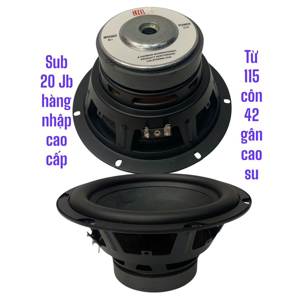Loa sub 20 JB gân cao su, siêu trầm , - hàng nhập- từ 115 côn 42 - giá 1 cái