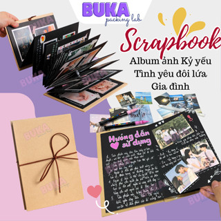  Scrapbook Album ảnh kéo dài Buka sổ kỷ yếu sổ lưu trữ ảnh kỷ niệm quà tặng handmade cho người yêu bạn thân gia đình 