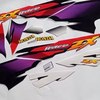 ( Trọn bộ tem zx) Trọn bộ tem xe WAVE ZX trắng đen xịn