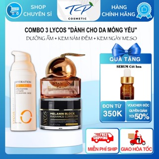Combo 3 Lycos Dành Cho Da Mỏng Yếu (Kem Face Meso Lycos - Kem Nám Đêm Lycos - Dưỡng Ẩm Lycos