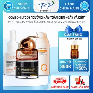 Combo 4 Dưỡng Nám Toàn Diện Ngày và Đêm Lycos : Peel Da + Kem Nám + Dưỡng ẩm + Kem ngày Face Meso