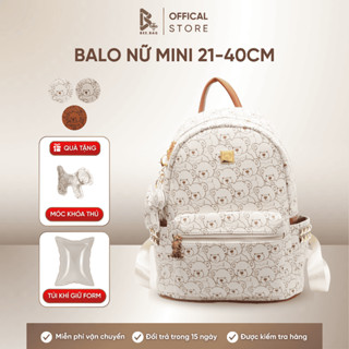 Balo Da Đi Học BEEBAG In Gấu Dễ Thương Ba Lô Học Sinh Sinh Viên Phong Cách Hàn Quốc Balo Đựng Laptop