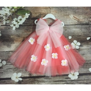 Váy tutu cho bé hồng pha đào siêu xinh, đủ size từ 1 tháng đến 8 tuổi, tặng kèm băng đô hoặc cài tóc