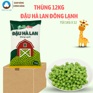 Thùng 12kg Đậu Hà Lan Tươi Đông Lạnh Green One (12 túi x 1kg)