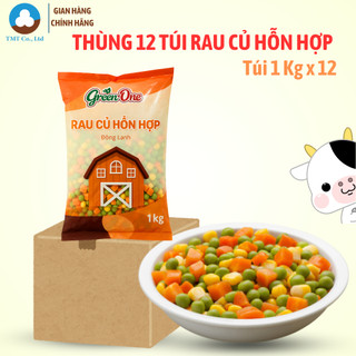 Thùng 12kg Rau Củ Hỗn Hợp Đông Lạnh Tươi Ngon Green One (Túi 1kg x 12)