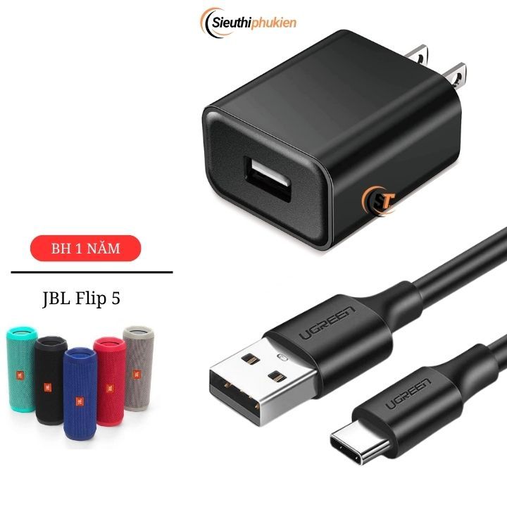 Sạc loa bluetooth JBL Flip 5 (Củ sạc + dây) - Bảo hành 12 tháng, Dây sạc loa JBL Flip 5