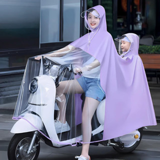 Áo Mưa Nửa Trước Trong Suốt Chất Liệu Dày Dặn Chống Thấm Nước Kèm Kính Chắn Mưa (didooglt )
