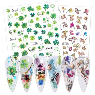 [MUA 3 Tấm Về GIÁ 10K] STICKER HÌNH DÁN MÓNG MẪU HOA 3D LẤP LÁNH