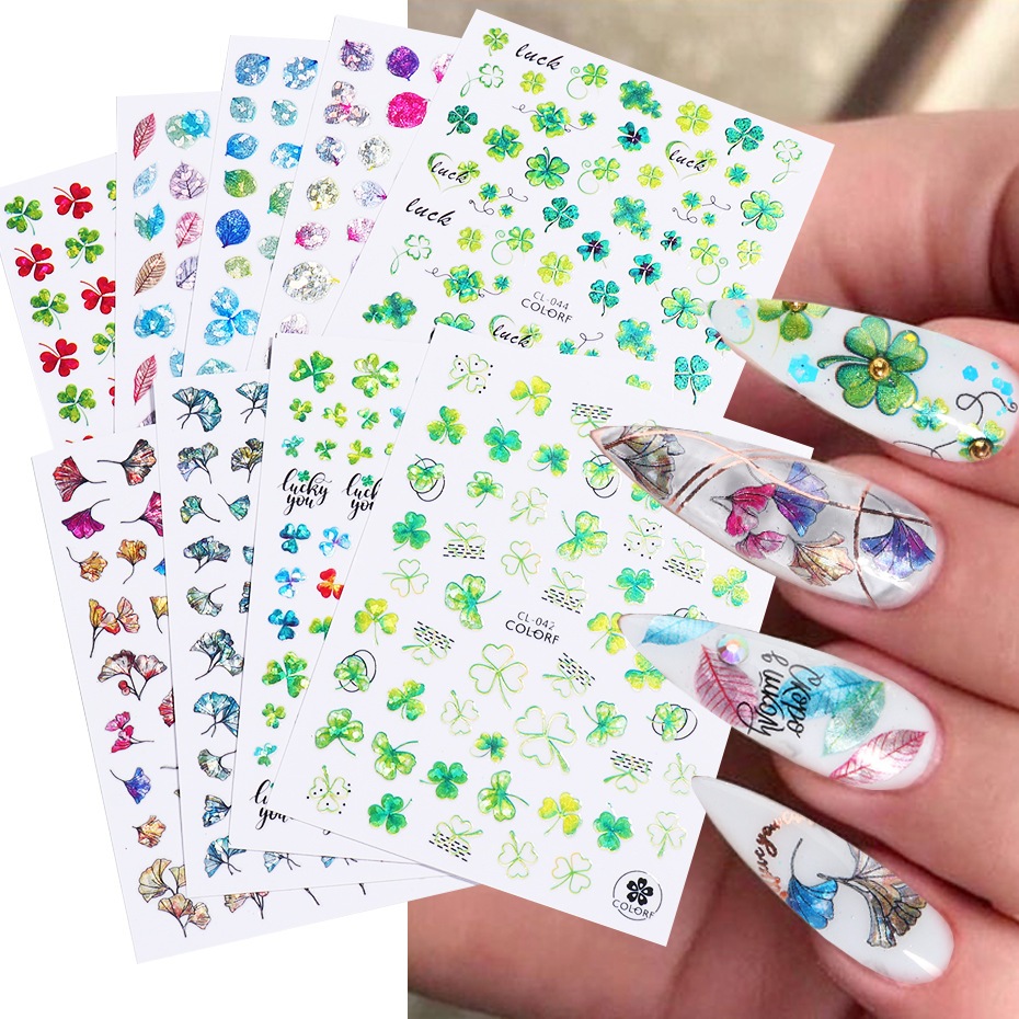 [MUA 3 Tấm Về GIÁ 10K] STICKER HÌNH DÁN MÓNG MẪU HOA 3D LẤP LÁNH