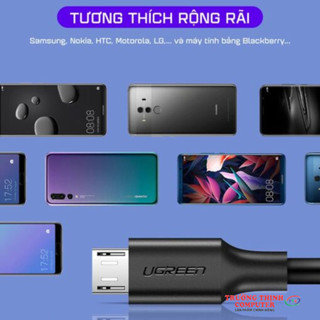 Cáp USB 2.0 to Micro USB, Màu Đen, Dài 1m - UGREEN 60136