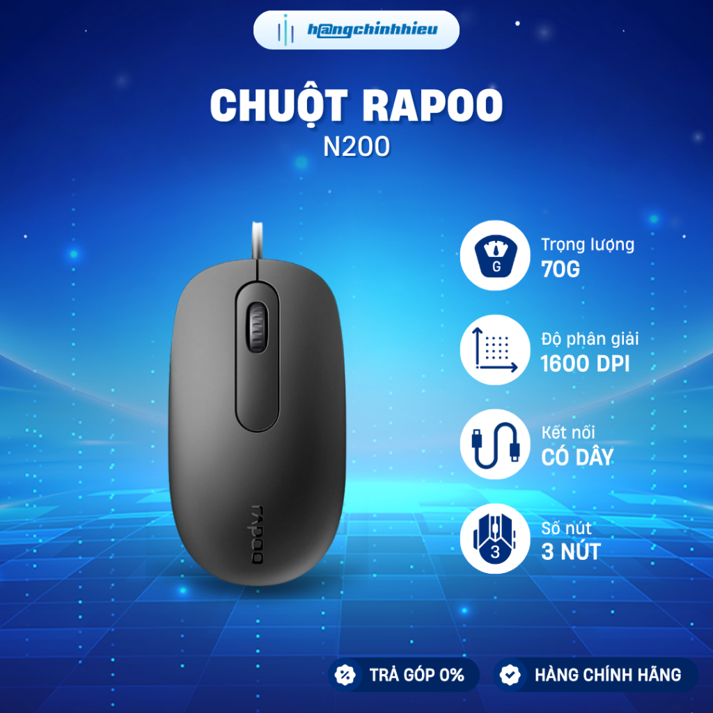 Chuột có dây Rapoo N200