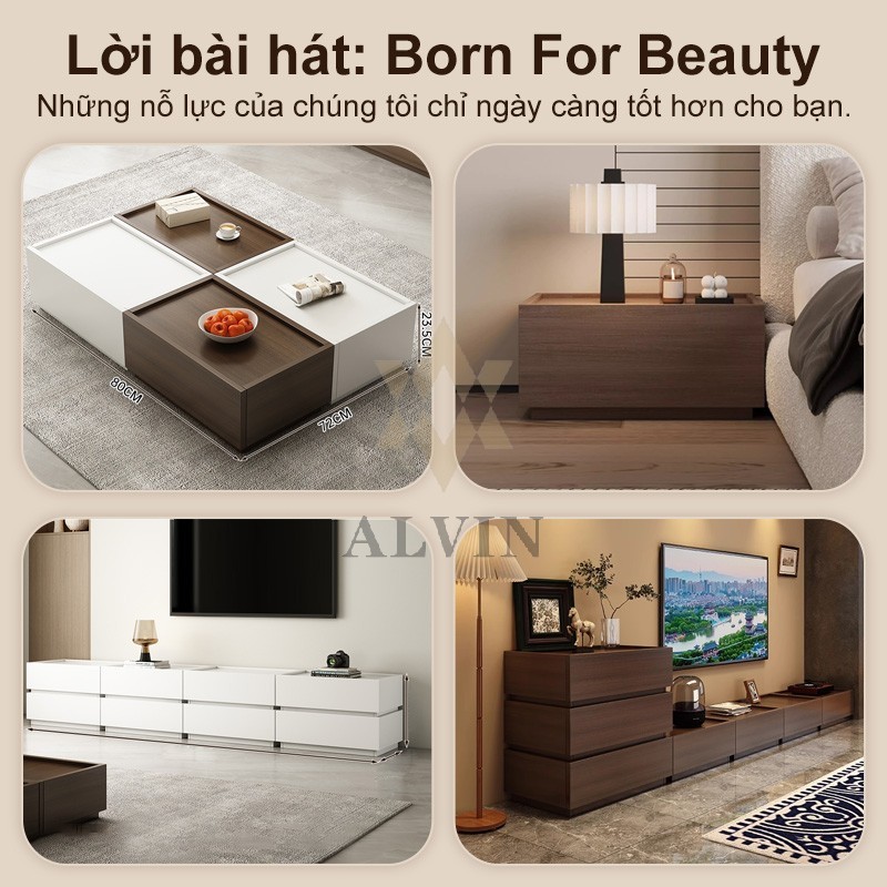 ALVIN Tủ Đầu Giường Có Ngăn Khoá - Để Đầu Giường Nhiều Kiểu Dáng Sang Trọng Chất Liệu Gỗ MDF Cao Cấp | BigBuy360 - bigbuy360.vn