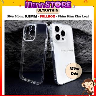 Ốp điện thoại ULTRATHIN siêu mỏng dẻo  trong suốt cho 17 16 pro max 15 14 13 Plus 12 11 ProMAX MinnSTORE