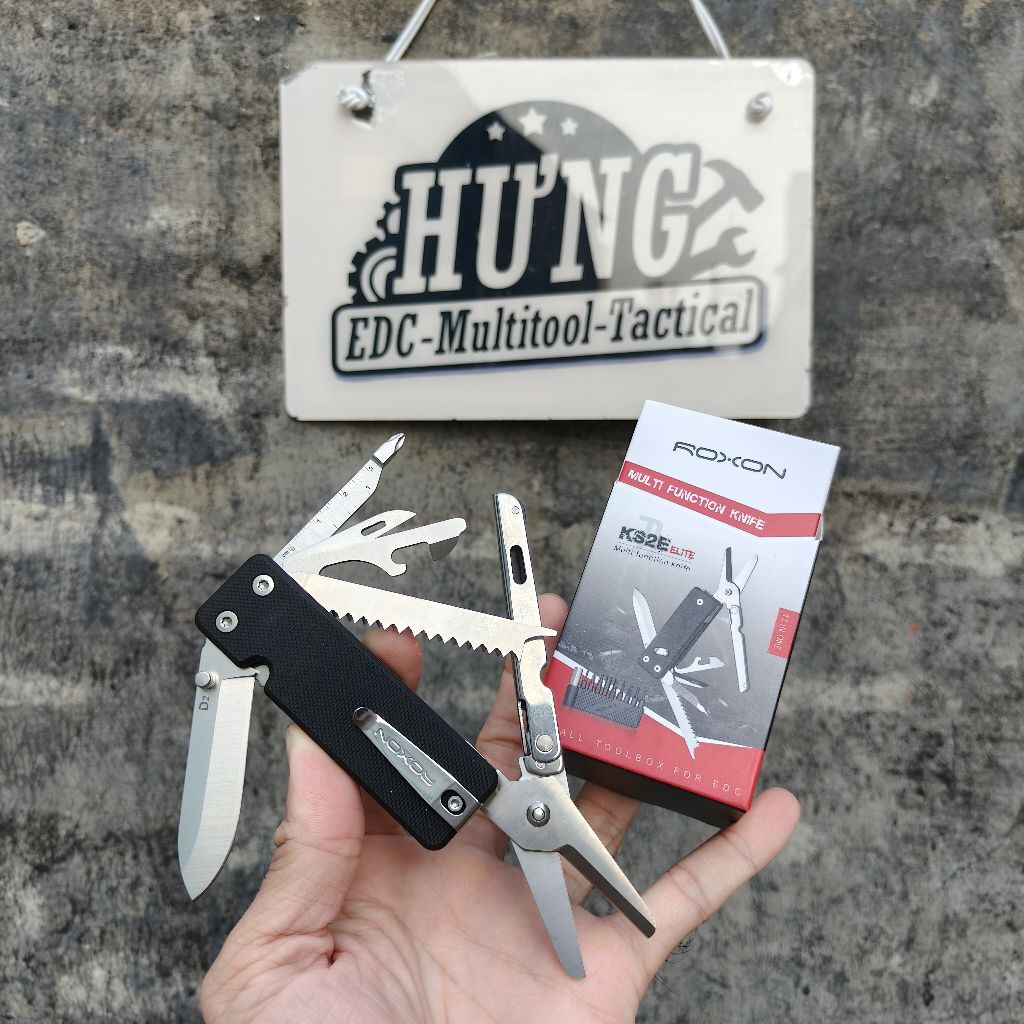 Dụng cụ đa năng Roxon KS2 Elite 14in1 -  Lưỡi dao thép D2 Steel