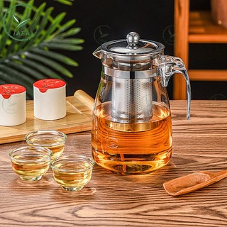  Ấm trà thủy tinh 500ml 750ml 900ml Bình pha trà thủy tinh có lõi lọc Inox Ấm pha trà 