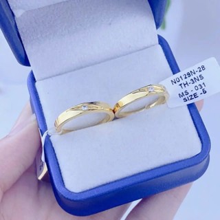 Nhẫn Lẻ 1 Chiếc Trong Bộ Nhẫn Cặp Mạ Vàng 1-2-3 Đính Đá, Sang Trọng, Bền Đẹp