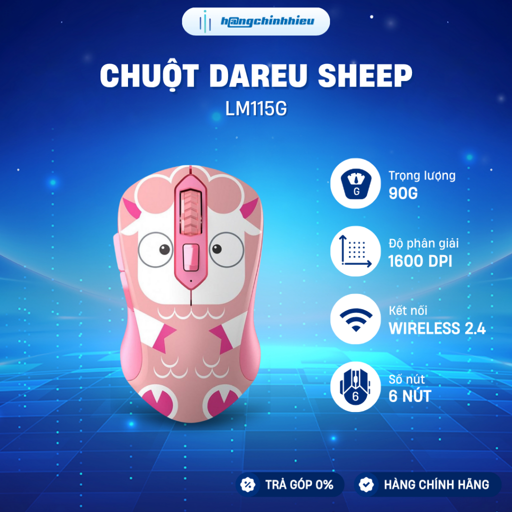 Chuột không dây DareU LM115G Multi-Color - Sheep