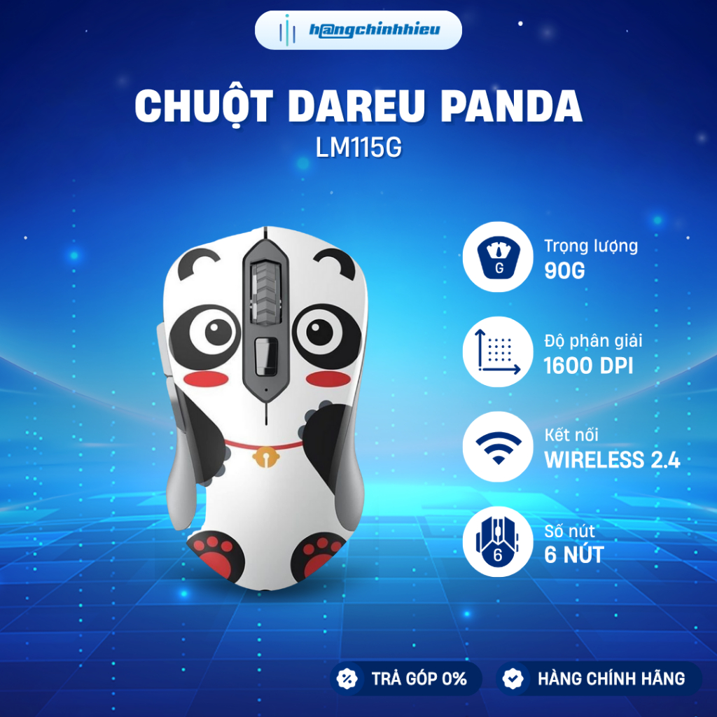 Chuột không dây DareU LM115G Multi-Color - Panda