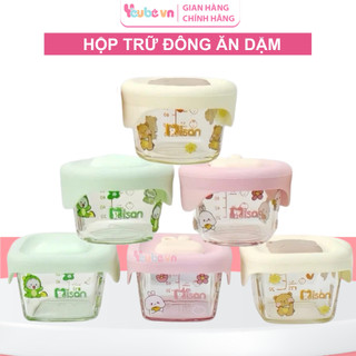  Hộp Thủy Tinh Trữ Đông Ăn Dặm Misan Có Vạch Chia Cốc Nấu Cháo Thủy Tinh Misan Đựng Đồ Ăn Dặm Cho Bé YEUBEVN 