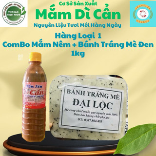 ComBo 1 Chai Mắm Nêm 500ml + 1Kg Bánh Tráng Mè Đen