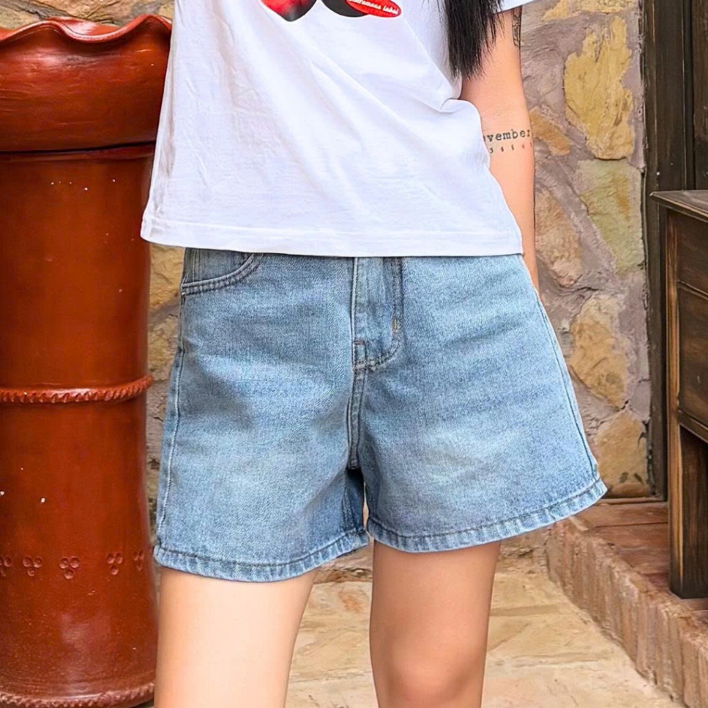 Quần SHORT JEANS Homies Wash Màu Ống Suông Local Brand, Quần Đùi Ngắn Trên Gối - Homies Saigon | BigBuy360 - bigbuy360.vn