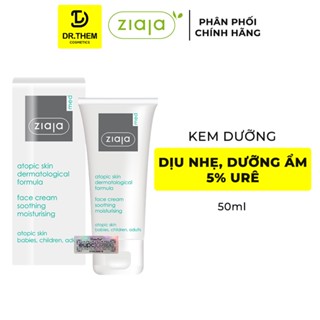 Kem Dưỡng Ziaja Med 5% Ure Dịu Nhẹ Dưỡng Ẩm 50ml, Atopic Skin Dermatological Formula Atopy Urê - Dr Thêm