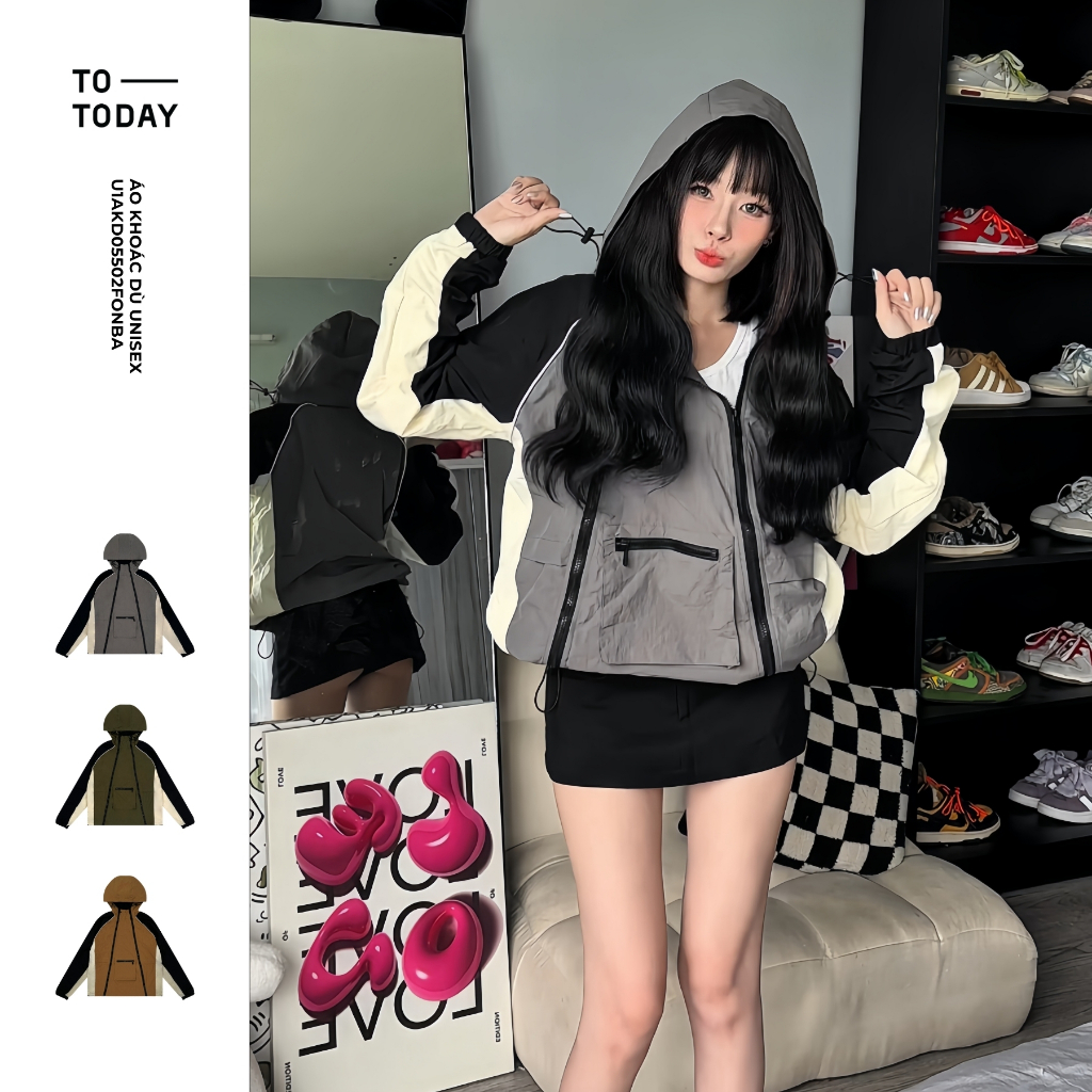 Áo Khoác Dù Unisex 2 Lớp Dày Dặn, Che Nắng Chắn Gió Hiệu Quả Form Oversize TOTODAY 05502