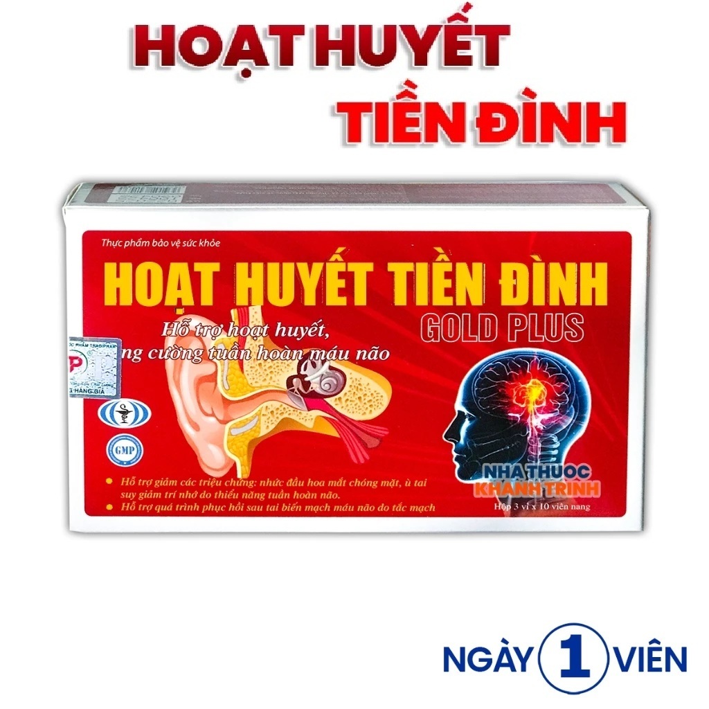 Hoạt huyết Tiền đình-hỗ trợ rối loạn tiền đình suy nhược dưỡng não [T-Đình khang Ginkgo Biloba G&P n