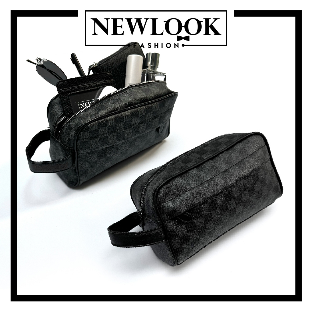 ★ TÚI CẦM TAY CLUTCH DẠNG HỘP DA PU CARO DÀY DẶN ĐỨNG FORM ( 25 x 15 x 8cm )