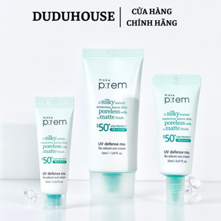 Kem Chống Nắng Vật Lý Make P:rem Prem Xanh lá kiềm dầu No sebum sun cream 40ml/50ml Duduhouse