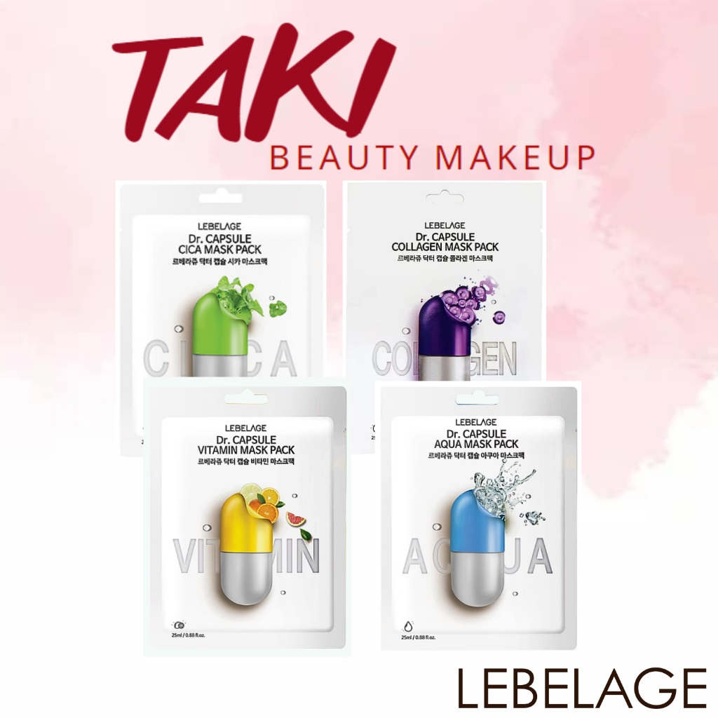 [ Combo 5 miếng ] Mặt Nạ Dưỡng Da Lebelage Dr.Capsule Aqua Mask - Vitamin Mask - Collagen Mask - Cic