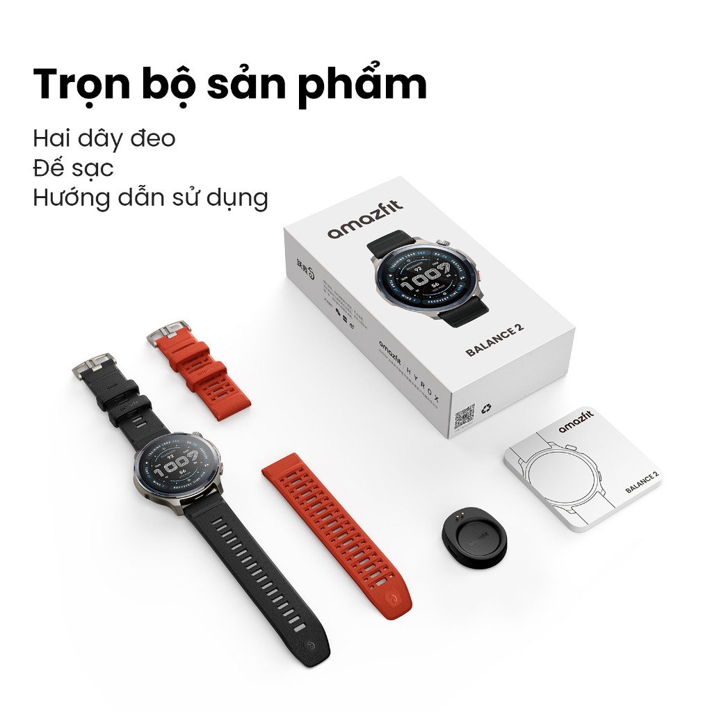 Đồng hồ thông minh Amazfit Balance 2 | Màn hình kính sapphire | Pin 21 ngày | 170+ Môn thể thao - Bảo hành 12 tháng | BigBuy360 - bigbuy360.vn