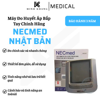 Máy Đo Huyết Áp Bắp Tay Necmed Nhật Bản, Bảo Hành 3 Năm, Tặng Kèm Sạc Pin