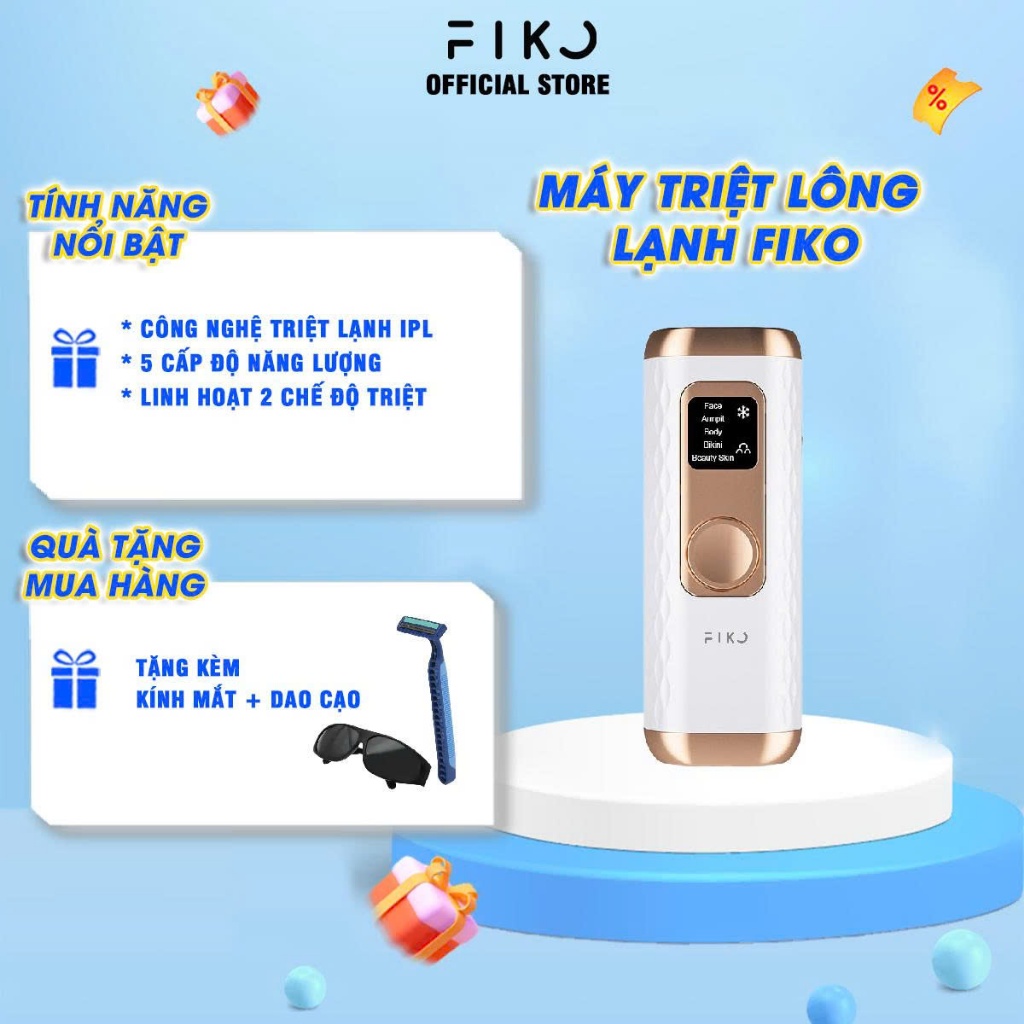Máy triệt lông lạnh FIKO H9 Pro (có che tên) - Công nghê IPL - Bảo hành 12 tháng