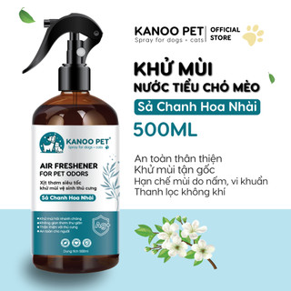  Xịt khử mùi nước tiểu chậu cát chó mèo Kanoo Pet - Sả Chanh Hoa Nhài 500ml 