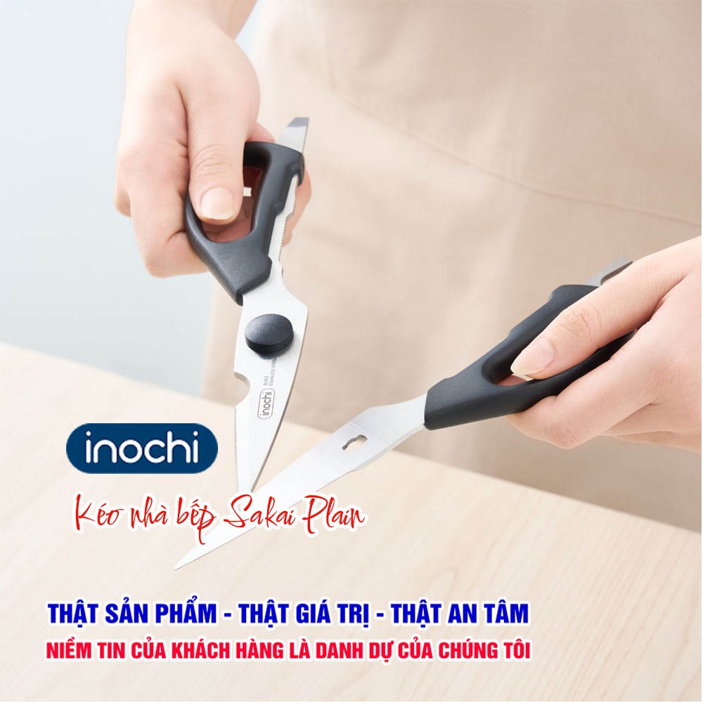 (Chính hãng Inochi) Kéo nhà bếp ĐA NĂNG Sakai Plain, Chất liệu thép 3Cr13 cao cấp
