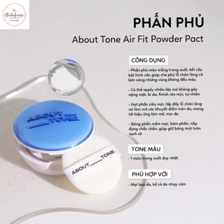 Phấn Phủ Nén About Tone Blur Limited Purple Edition, Glow, Air Fit Powder Pact 9g Duduhouse