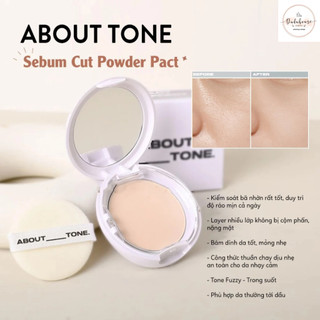 Phấn Phủ Nén About Tone Blur Limited Purple Edition, Glow, Air Fit Powder Pact 9g Duduhouse