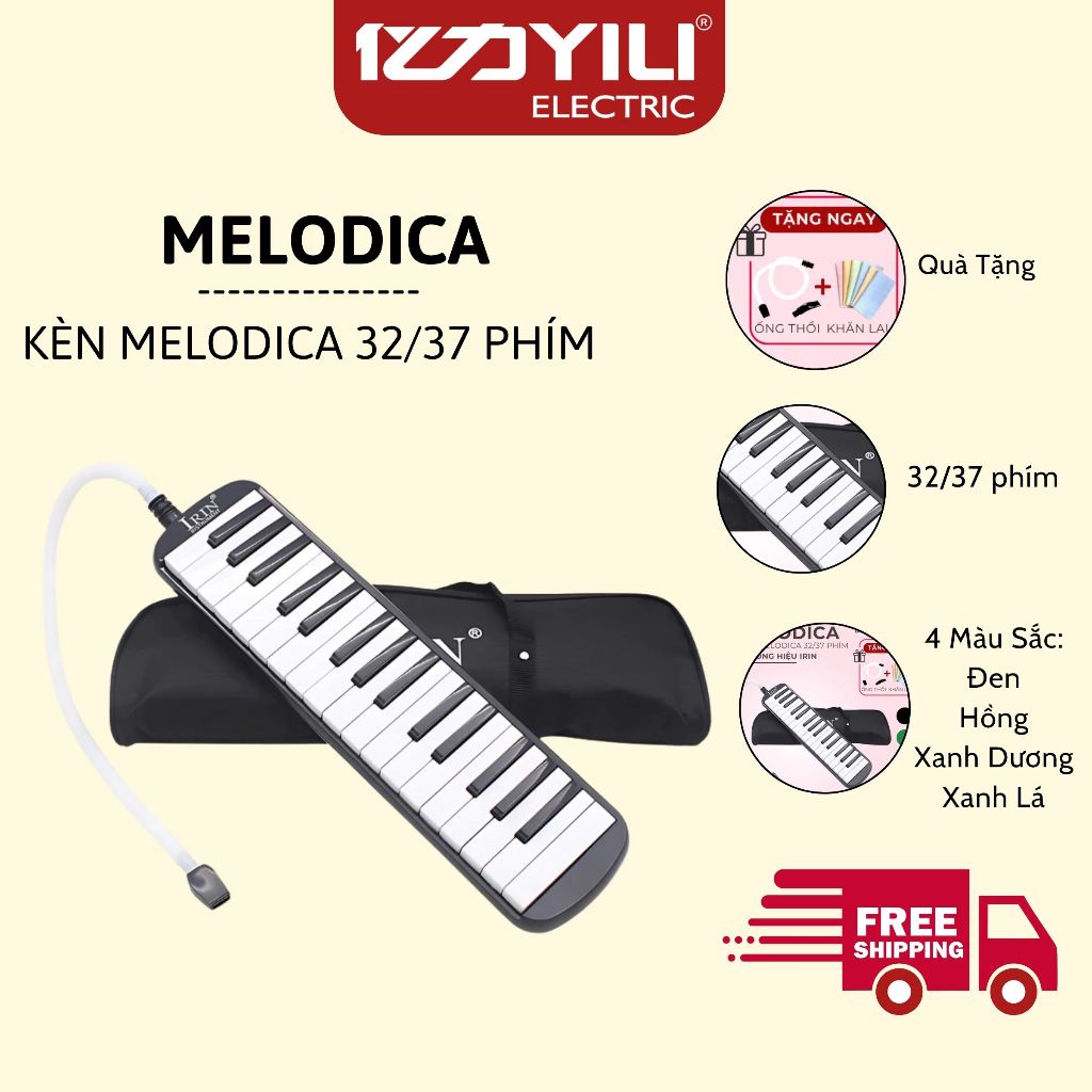 Kèn Melodica 32 và 37 Phím, Kèn Phím Cho Bé, Kèn Piano, Tặng Kèm Ống Thổi Và Sticker Dễ Thương