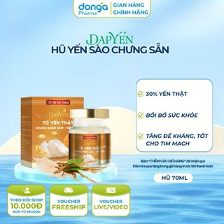 Yến chưng DAPYEN 30% tổ yến thật chưng 7 vị bồi bổ sức khoẻ bổ sung năng lượng - Hũ đơn 70ml