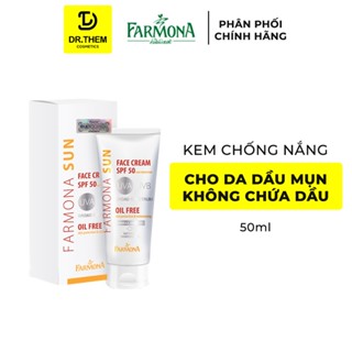 Kem Chống Nắng Farmona Sun Face Cream Oil Free Spf50 Cho Da Dầu Mụn 50ml, Không Chứa Dầu Cho Da Mặt spf 50- Dr Thêm