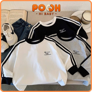 (8–30kg) Áo Nỉ Da Cá Chéo 100% Cotton | In Khủng Long | Tay Jaclan Chạy Sọc Thể Thao Cực Ngầu Cho Bé Trai Mùa Thu Đông