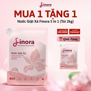 [Mua 1 Tặng 1] Nước Giặt Xả Finora Hương Nước Hoa 2 Túi 2L Lưu Hương Tới 48H, Thân Thiện Cho Da