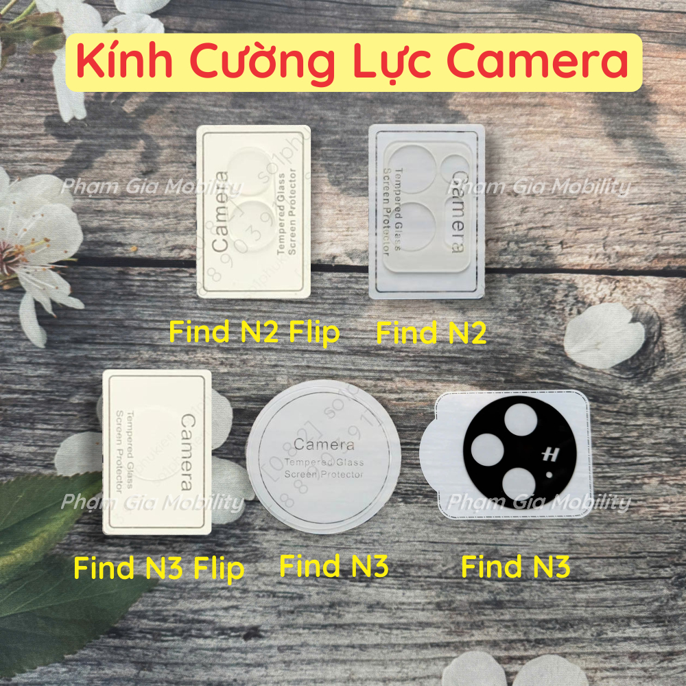 Kính cường lực camera Oppo Find N3/ Find N2/ Find N2 Flip (N2Flip)/ N3 Flip (N3Flip) trong suốt,đen 