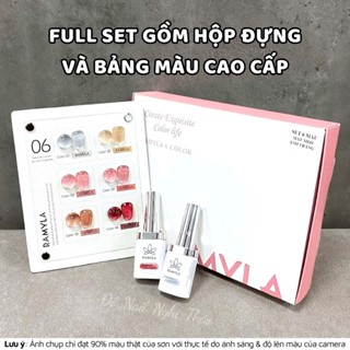 Set mắt mèo ánh trăng cực quang Ramyla 6 màu kèm bảng màu (Set)