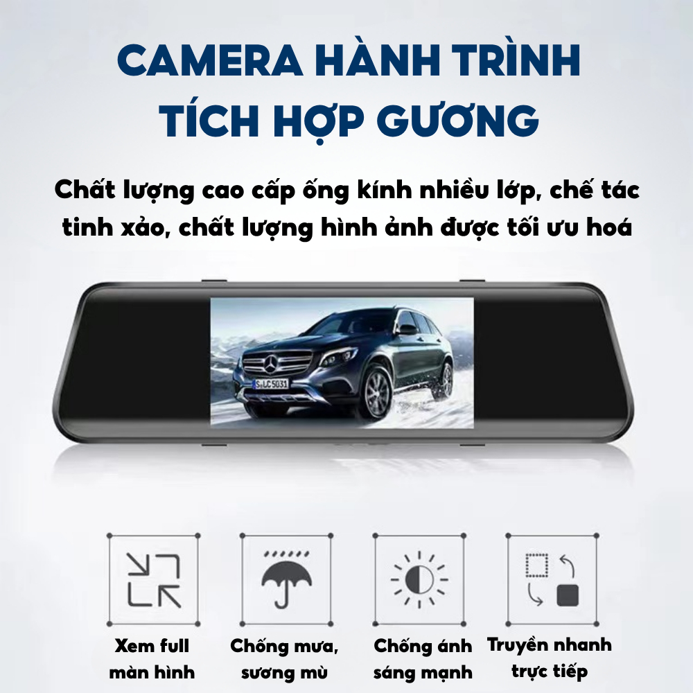 Camera Hành Trình Gương Cảm Ứng K7 Chính Hãng – Màn Cảm Ứng 7 Inch – Chất Lượng Ảnh Full HD